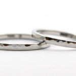 ペア9万円、しっかりプラチナ鍛造の手作り結婚指輪