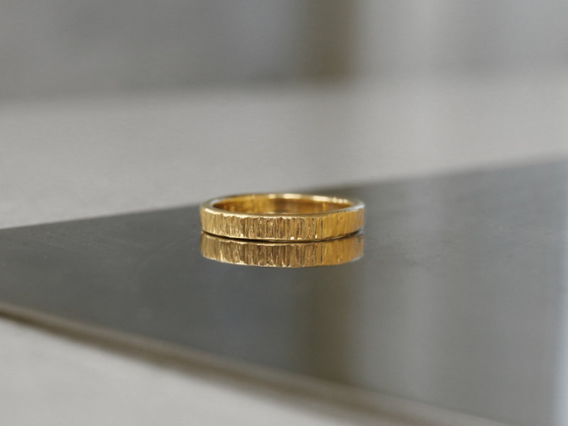 槌目（フォレスタ）・木立のようなテクスチャーの結婚指輪