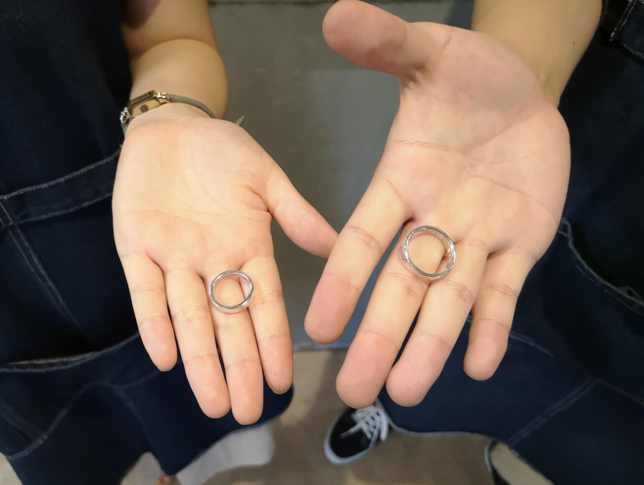 お客様の声 スノーフレークのペアリング 手作り結婚指輪とペアリングのmitubaci ミツバチ