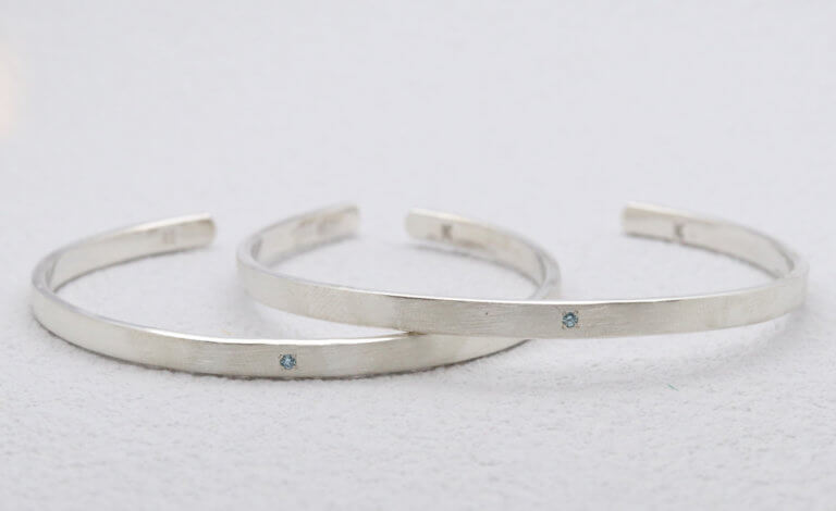 手作りするペアリング シルバーリング ペアジュエリー ミツバチ Mitubaci