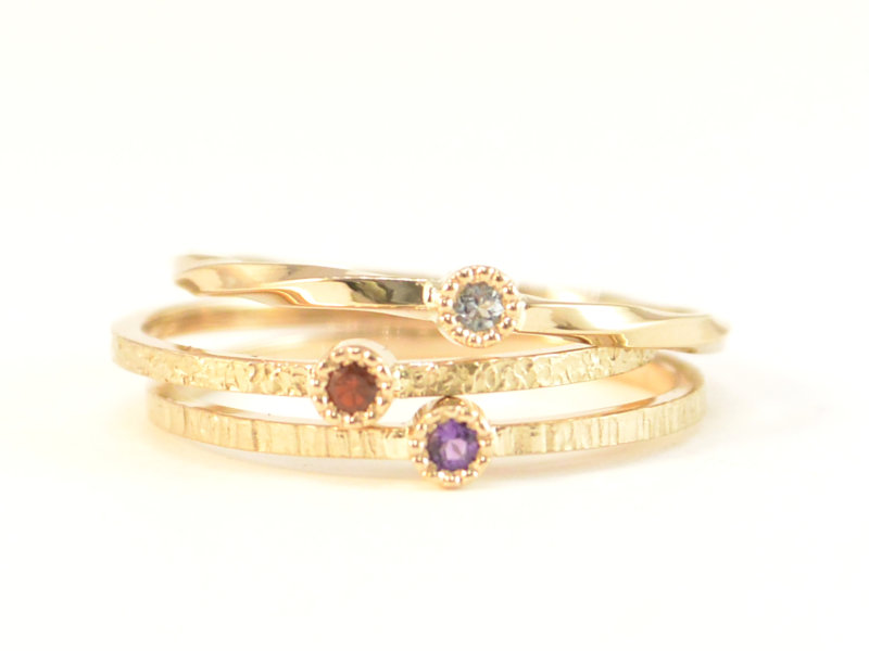 Handmade K18 layered rings｜Evening workshop where you can drop by after work