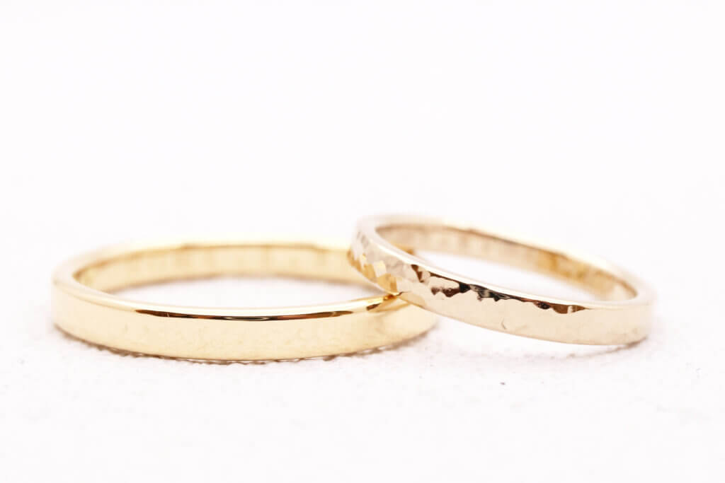 Wedding rings made with your favorite gold