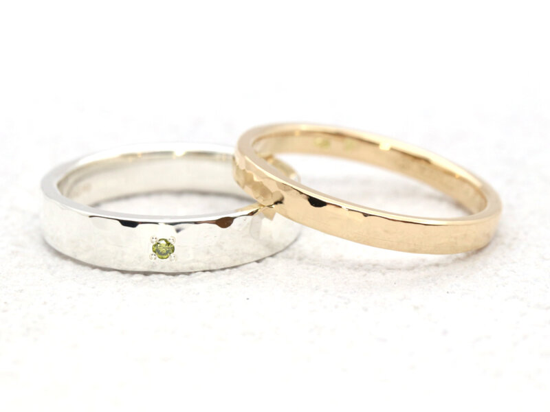 Customer Review: Silver and Gold Hammered Wedding Bands