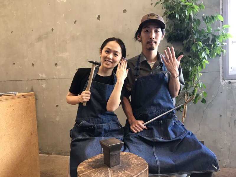 【お客様の声】シャンパンゴールドで作る結婚指輪