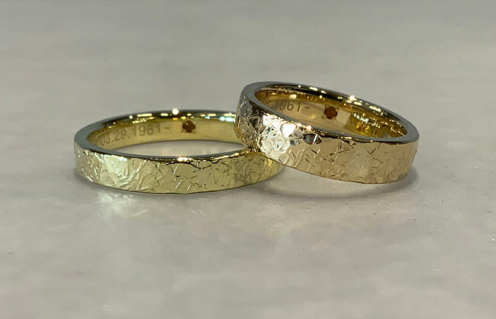 ゴールドで作る幅広の手作り結婚指輪