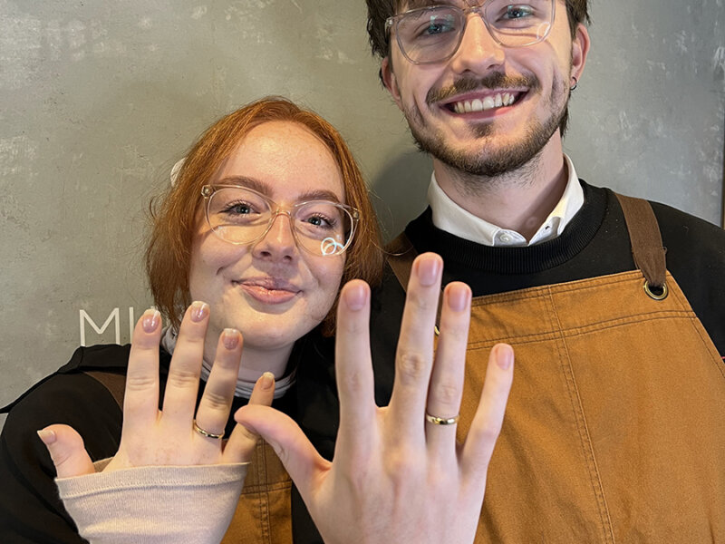 【お客様の声】ライムゴールドの手作り結婚指輪・オランダからのお客様のご紹介します