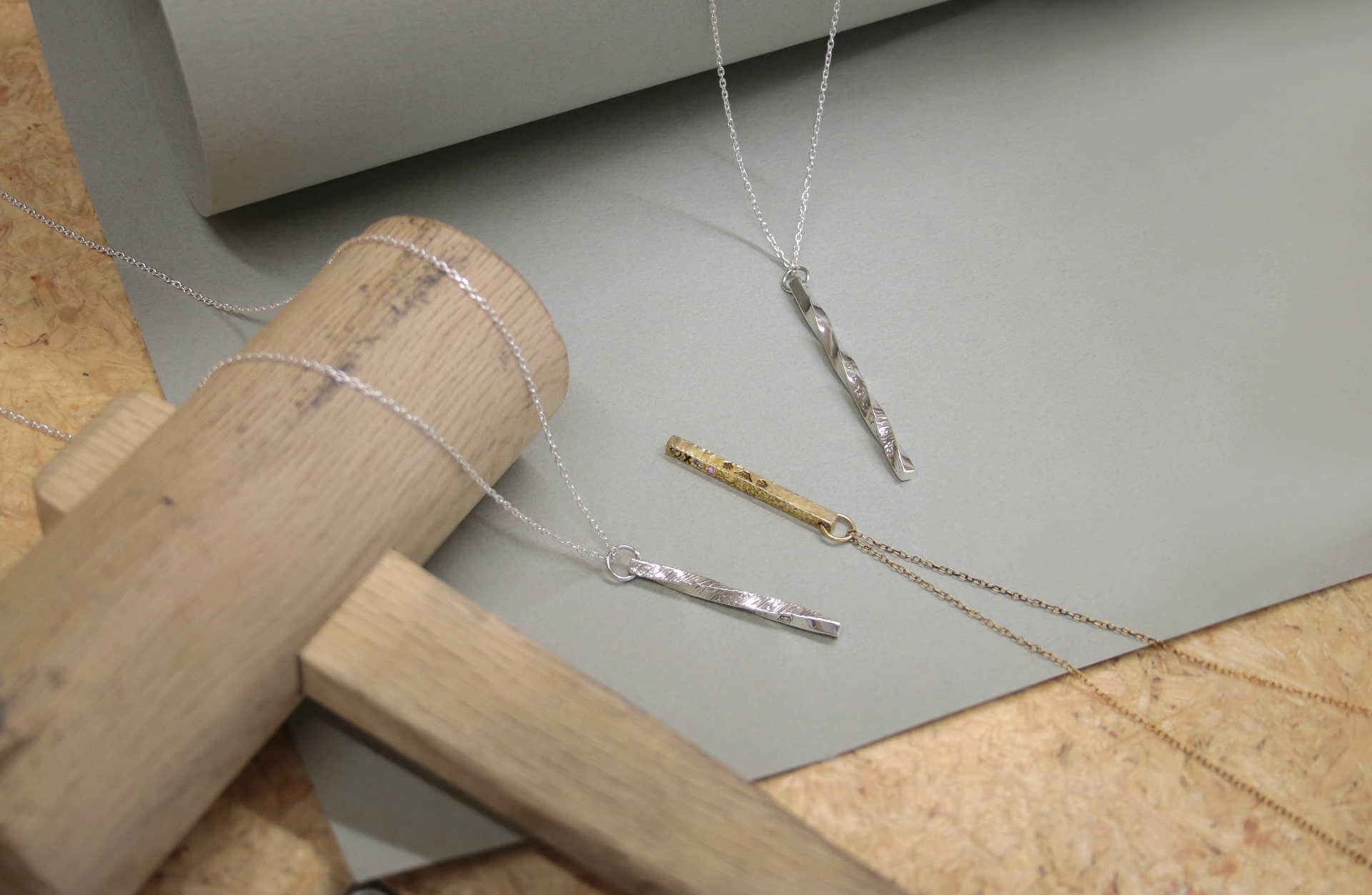 Becoming Jewelry Through Thick and Thin Necklace in Sterling Silver | The  Paper Store
