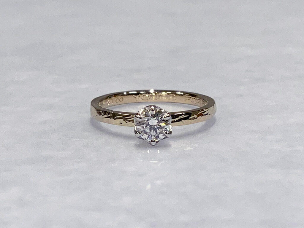 Engagement rings with stellar finish