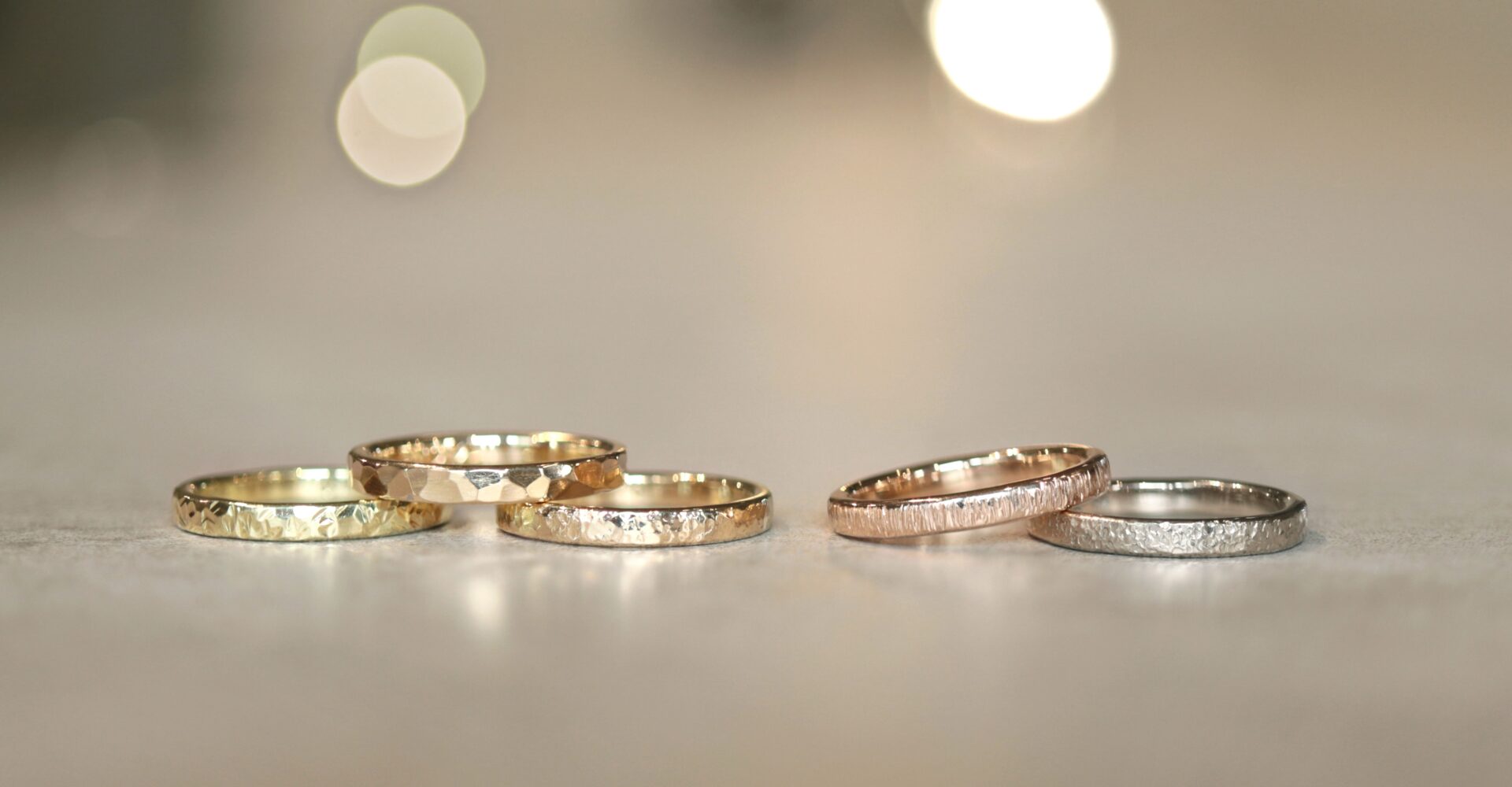 手作りペアリング(プラチナ/K18ゴールド) | ミツバチ東京